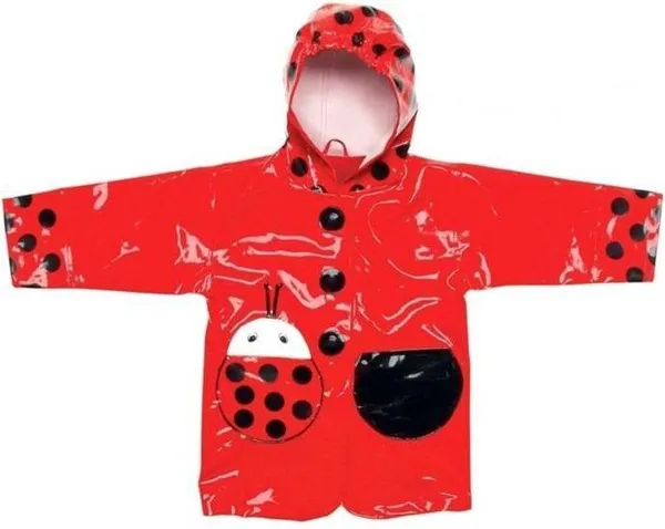 Rode kinder regenjas Ladybug van Kidorable 80/86