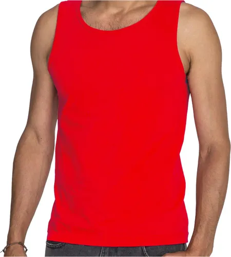Rode tanktop / hemdje voor heren - Fruit of The Loom - katoen - mouwloos t-shirt / tanktops / singlet
