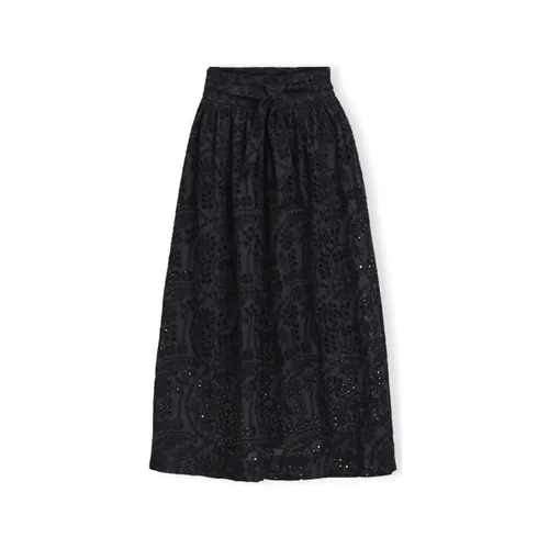 Rok Object Bodie Skirt - Black/Denim Blue