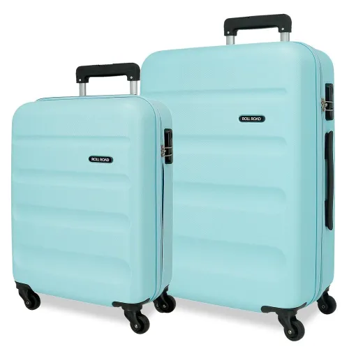 Roll Road Flex Jeu de valises bleues 55/65 cm rigide ABS
