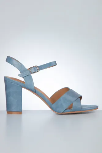 Romie Block Heel sandaaltjes in luchtblauw