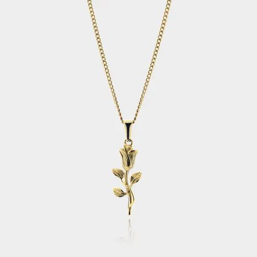 Roos Hanger Ketting - Gouden Rose Pendant Ketting - 50 cm lang - Ketting Heren met Hanger - Griekse Mythen - Olympus Jewelry