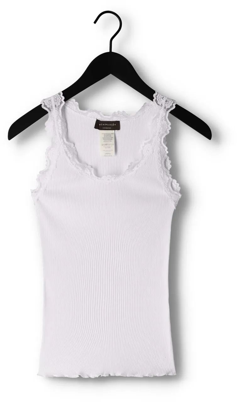 ROSEMUNDE Dames Tops & T-shirts Silk Top W/ Lace - Ecru