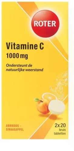Roter Vitamine C 1000mg Sinaasappel Abrikoos Bruistabletten