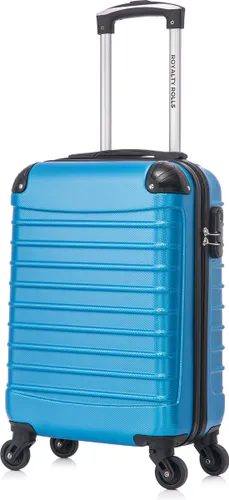 Royalty Rolls handbagage koffer met wielen 27 liter - lichtgewicht - cijferslot - licht blauw