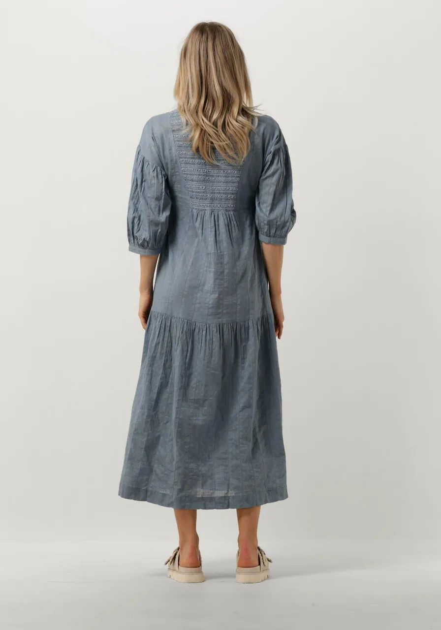 RUBY TUESDAY Dames Kleedjes Sage Long Dress With V Smock - Lichtblauw