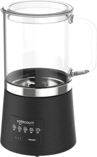 Safecourt Kitchen Melkopschuimer - Elektrische melkopschuimer - Antikleeflaag - 600 watt - Zwart