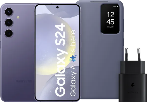 Samsung Galaxy S24 128GB Paars 5G + Accessoirepakket