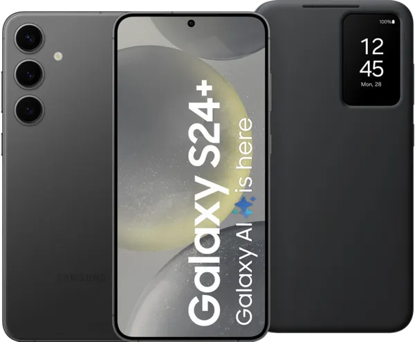 Samsung Galaxy S24 Plus 512GB Zwart 5G + Smart View Book Case Zwart
