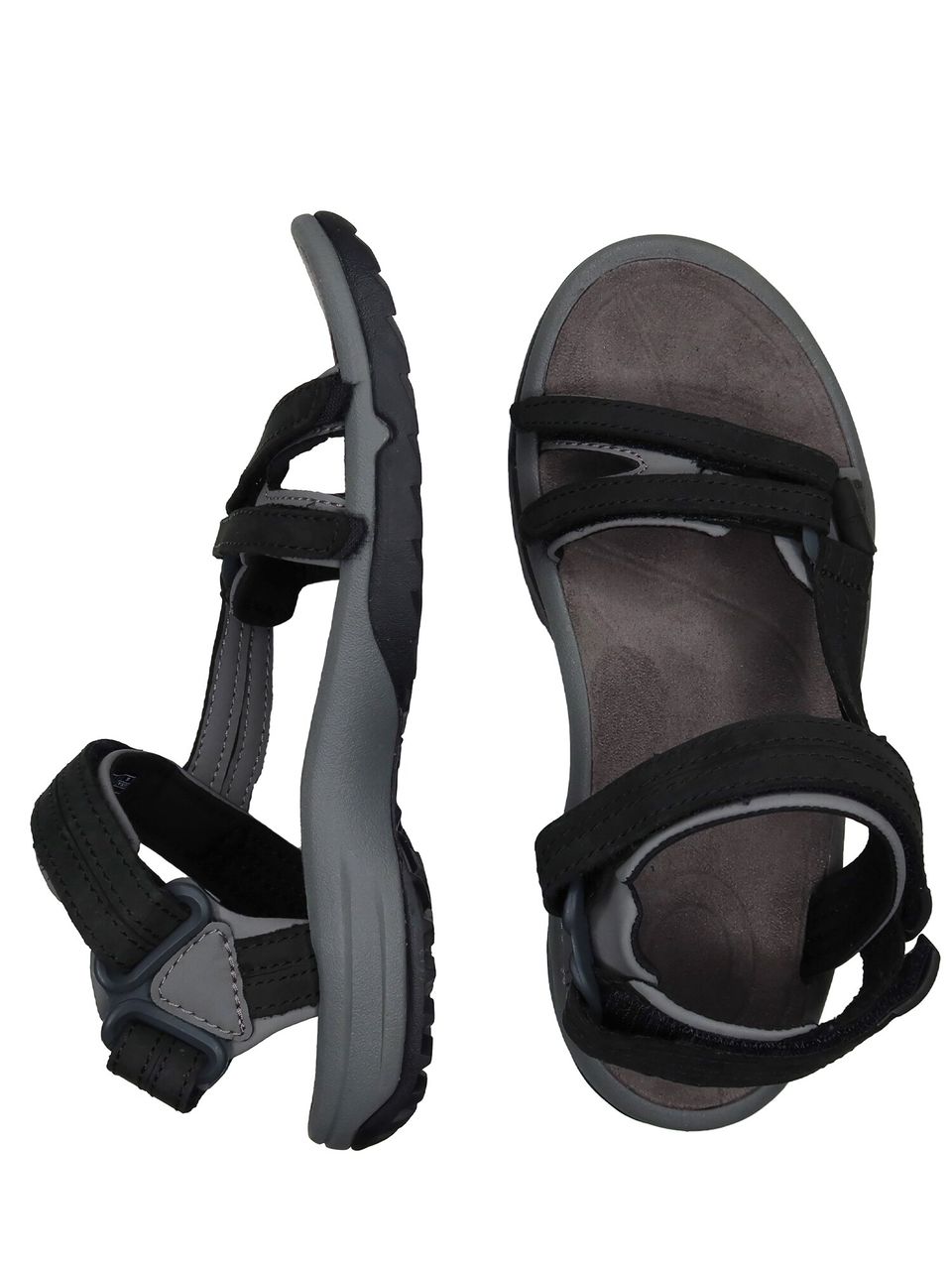 Sandaal 'Tirra'  grijs / zwart