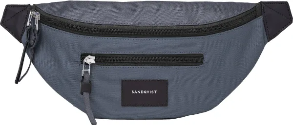 Sandqvist Aste Steel Blue Crossbody Bag en Heuptas SQA2159 Blauw