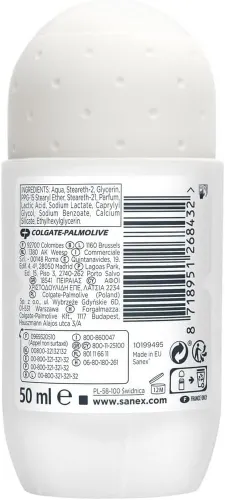 Sanex Deodorant nul 0% gevoelige huid – 50 ml – 6 stuks