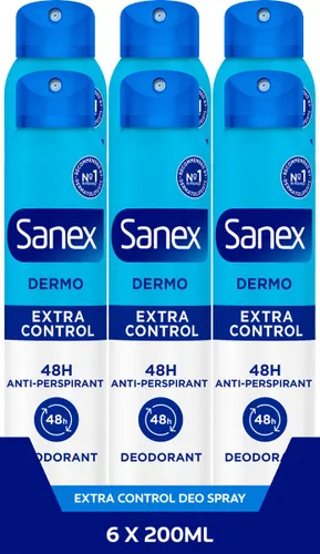 Sanex Dermo Extra Control 48h Anti-transpirant Spray - Voordeelverpakking - 6 x 200ml