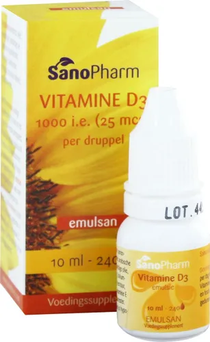 Sanopharm Emulsan Vitamine D3 1000 IE Druppels
