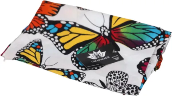 Sarong - 404 - vlinders - wit van Om Namaste - Pareo Saunadoek Wikkeljurk