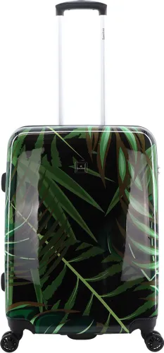 Saxoline Harde Koffer / Trolley / Reiskoffer - 64 cm (Medium) - Palm Leaves