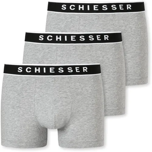 Schiesser 95/5 Organic Heren Shorts - Grijs melange - 3 pack