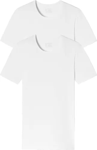 SCHIESSER 95/5 T-shirts (2-pack) - O-hals - wit