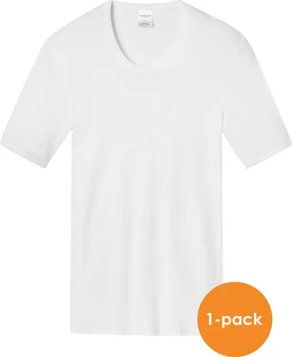 SCHIESSER Essentials T-shirt (1-pack) - Feinribb met O-hals - wit