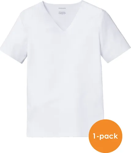 SCHIESSER Laser Cut T-shirt (1-pack) - naadloos met diepe V-hals - wit