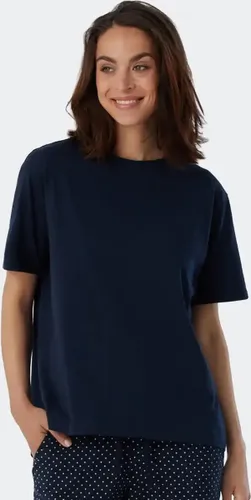SCHIESSER Mix+Relax T-shirt - dames shirt korte mouwen donkerblauw