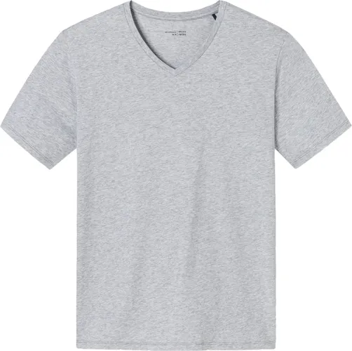 SCHIESSER Mix+Relax T-shirt - korte mouw V-hals - lichtgrijs melange