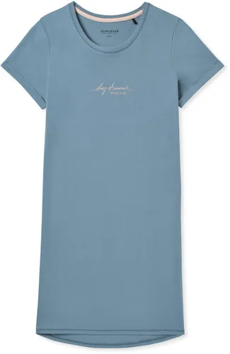 Schiesser Nachthemd 1/2 Arm, 90cm Dames Nachthemd - bluegrey
