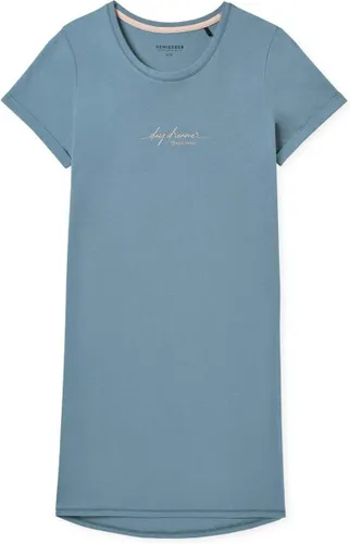 Schiesser Nachthemd 1/2 Arm, 90cm Dames Nachthemd - bluegrey