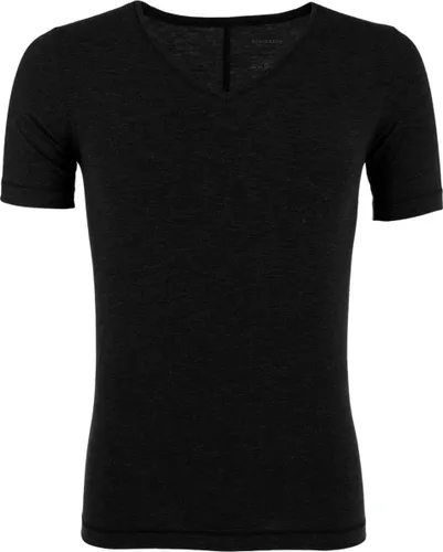 SCHIESSER Personal Fit T-shirt (1-pack) - heren shirt korte mouwen v-hals zwart