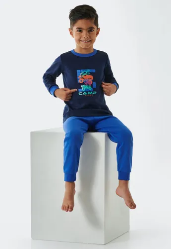 Schiesser- pyjama lang kinderen - Ruimtevoertuig donkerblauw