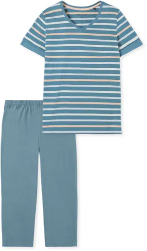 Schiesser Schlafanzug 3/4 kurzarm Dames Pyjamaset - bluegrey