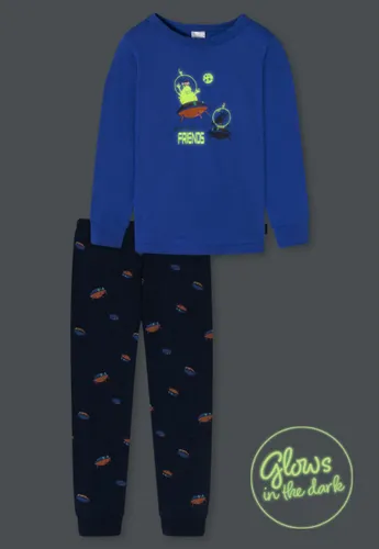 Schiesser Schlafanzug Lang - Boys World Jongens Pyjamaset - blue