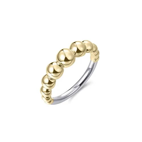 Schitterende 14 Karaat Goud Zilveren Stapel Bolletjes Ring 18.50 mm. (maat 58) | Damesring | Jonline