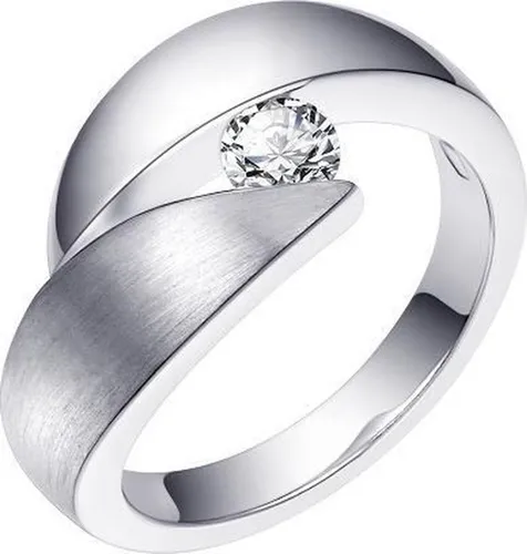 Schitterende Zilveren Ring Mat Glans met Swarovski ® Zirkonia 18.50 mm. (maat 58) model 148