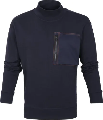 Scotch and Soda - Sweater Chest Pocket Donkerblauw - Heren