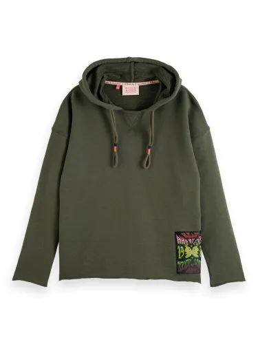 Scotch & Soda 174814 0154 washed label hoodie military green