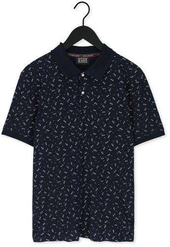 Scotch & Soda Casual overhemd Printed Pique Polo IN Organic Cotton Donkerblauw Heren