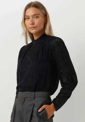 SCOTCH & SODA Dames Blouses Mock Neck Top With Open Back Detail - Blauw