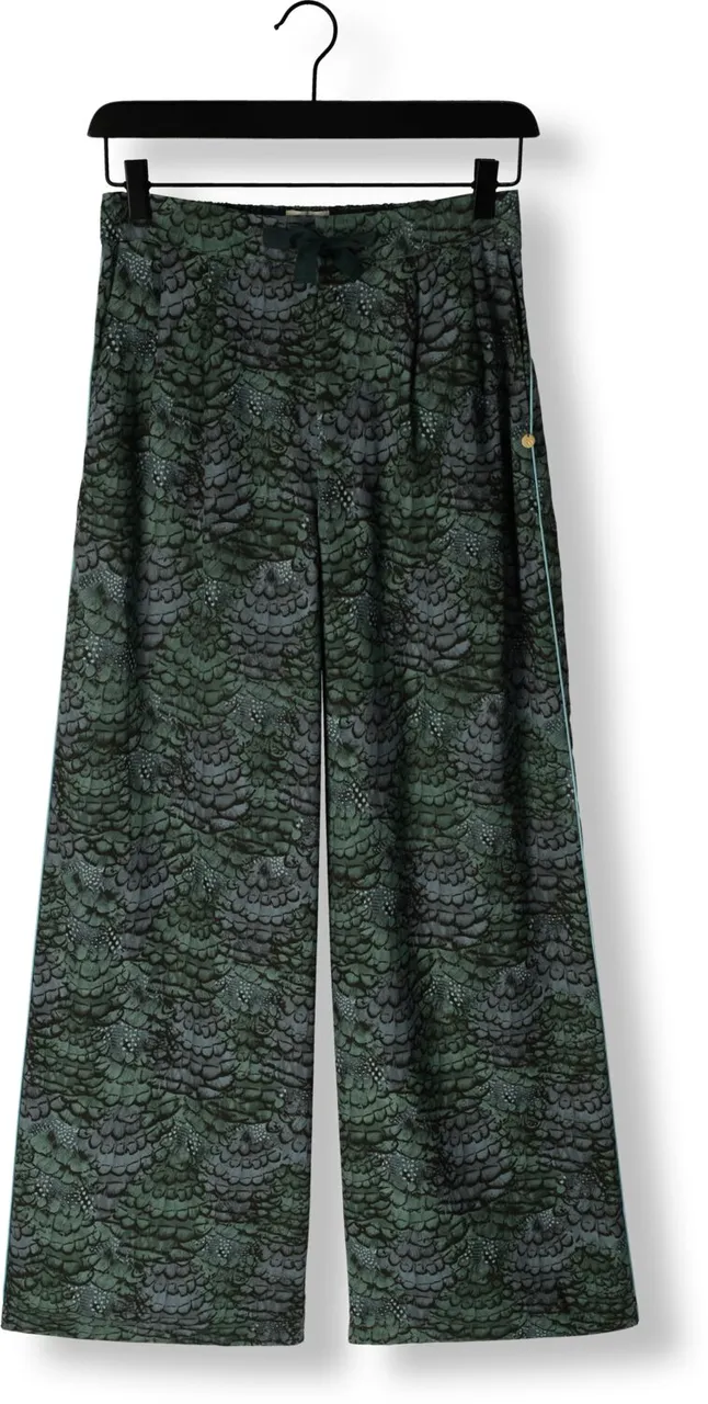 SCOTCH & SODA Dames Broeken Eleni High-rise Wide Leg Pyjama Pant - Groen