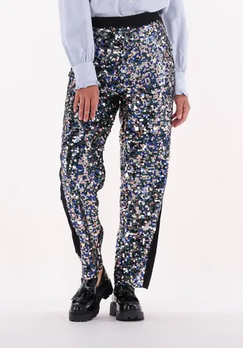 SCOTCH & SODA Dames Broeken Metallic Piece Sequin High-rise Pants - Zilver