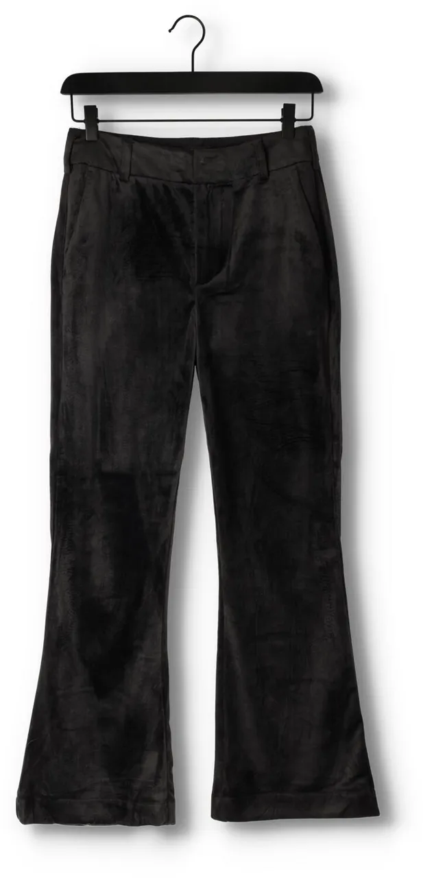 SCOTCH & SODA Dames Jeans Velvet High-rise Flared Trousers - Zwart