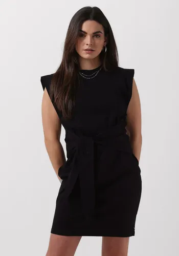 SCOTCH & SODA Dames Kleedjes Tie Waist Mini Jersey Dress - Zwart