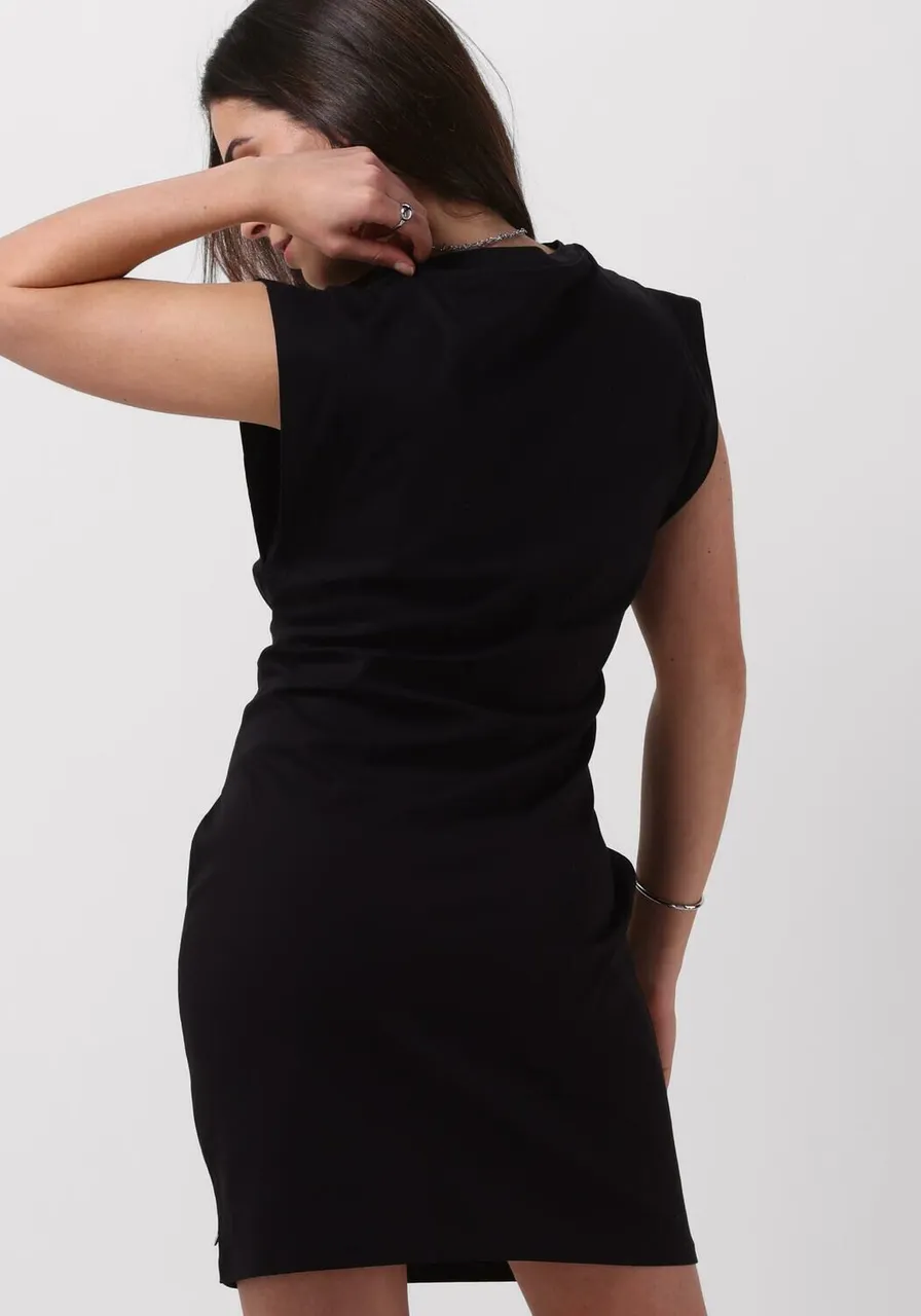 SCOTCH & SODA Dames Kleedjes Tie Waist Mini Jersey Dress - Zwart