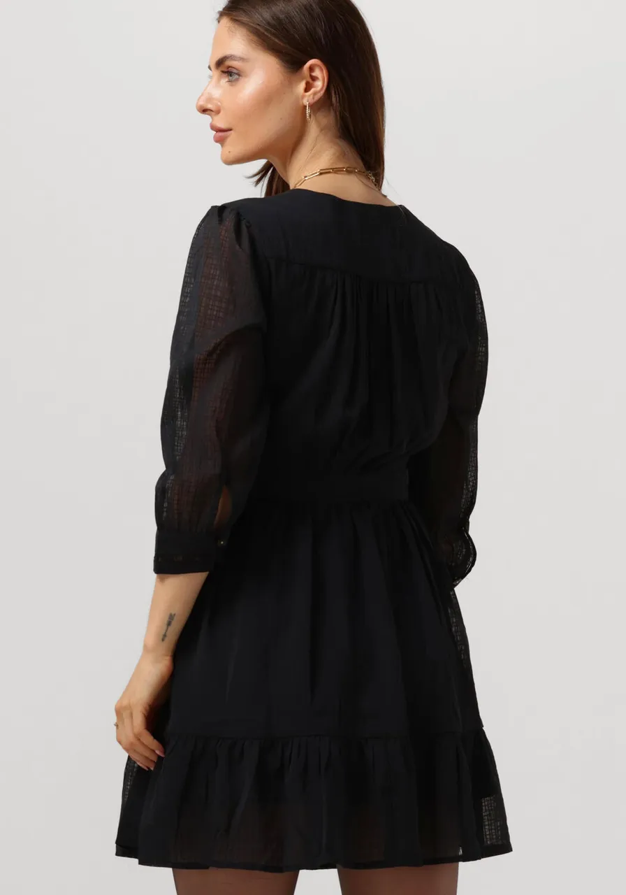 SCOTCH & SODA Dames Kleedjes Wrap Mini Dress - Zwart