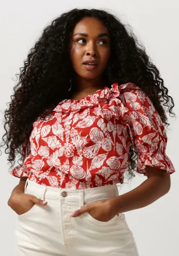 SCOTCH & SODA Dames Tops & T-shirts Off Shoulder Top With Rufflesda - Rood