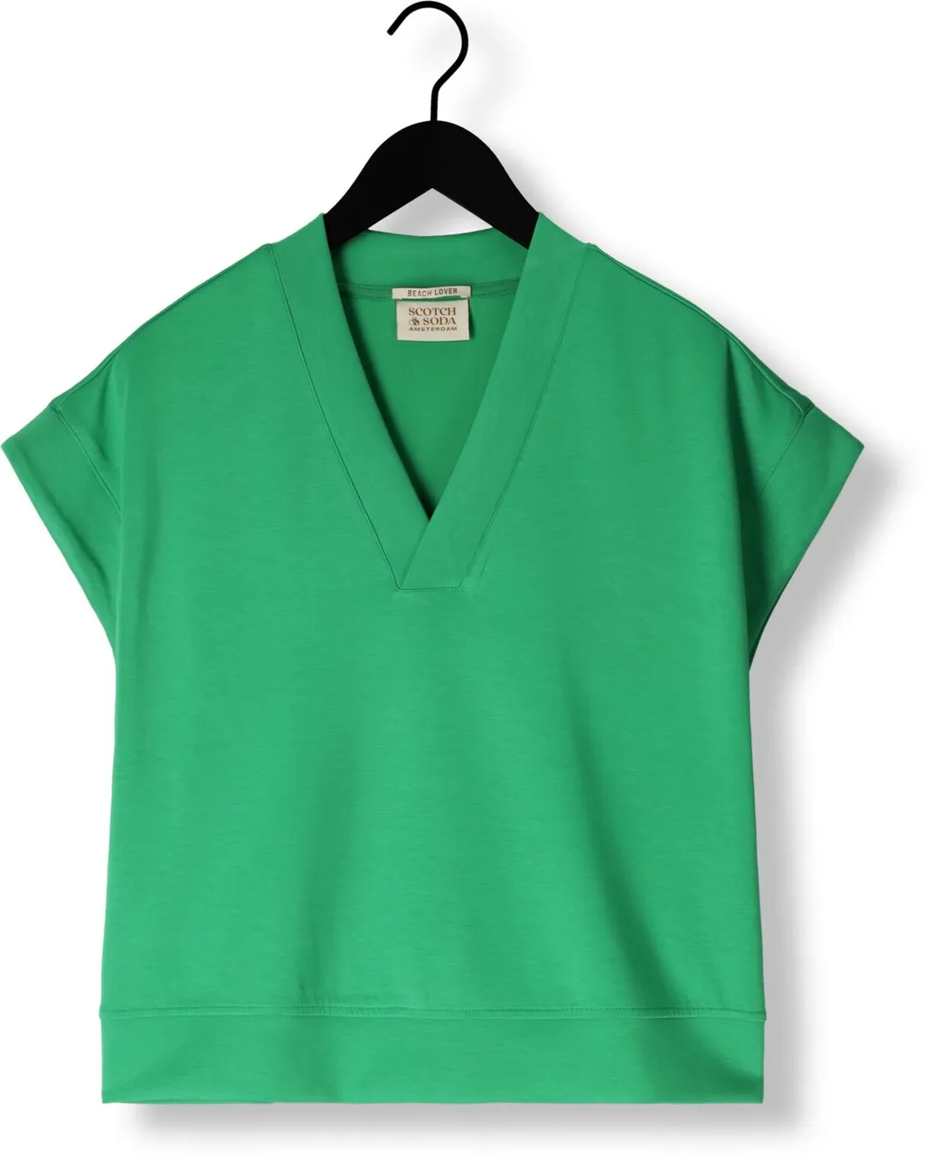 SCOTCH & SODA Dames Truien & Vesten V-neck Sleeveless Modal Sweatshirt - Groen