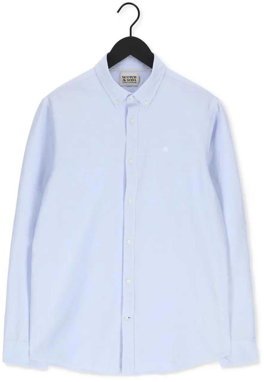 SCOTCH & SODA Heren Hemden Regular Fit Shirt - Lichtblauw