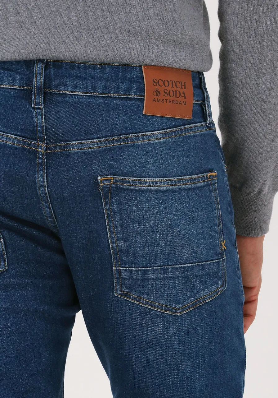 SCOTCH & SODA Heren Jeans Essentials Ralston In Organic Cotton - Classic Blue - Blauw