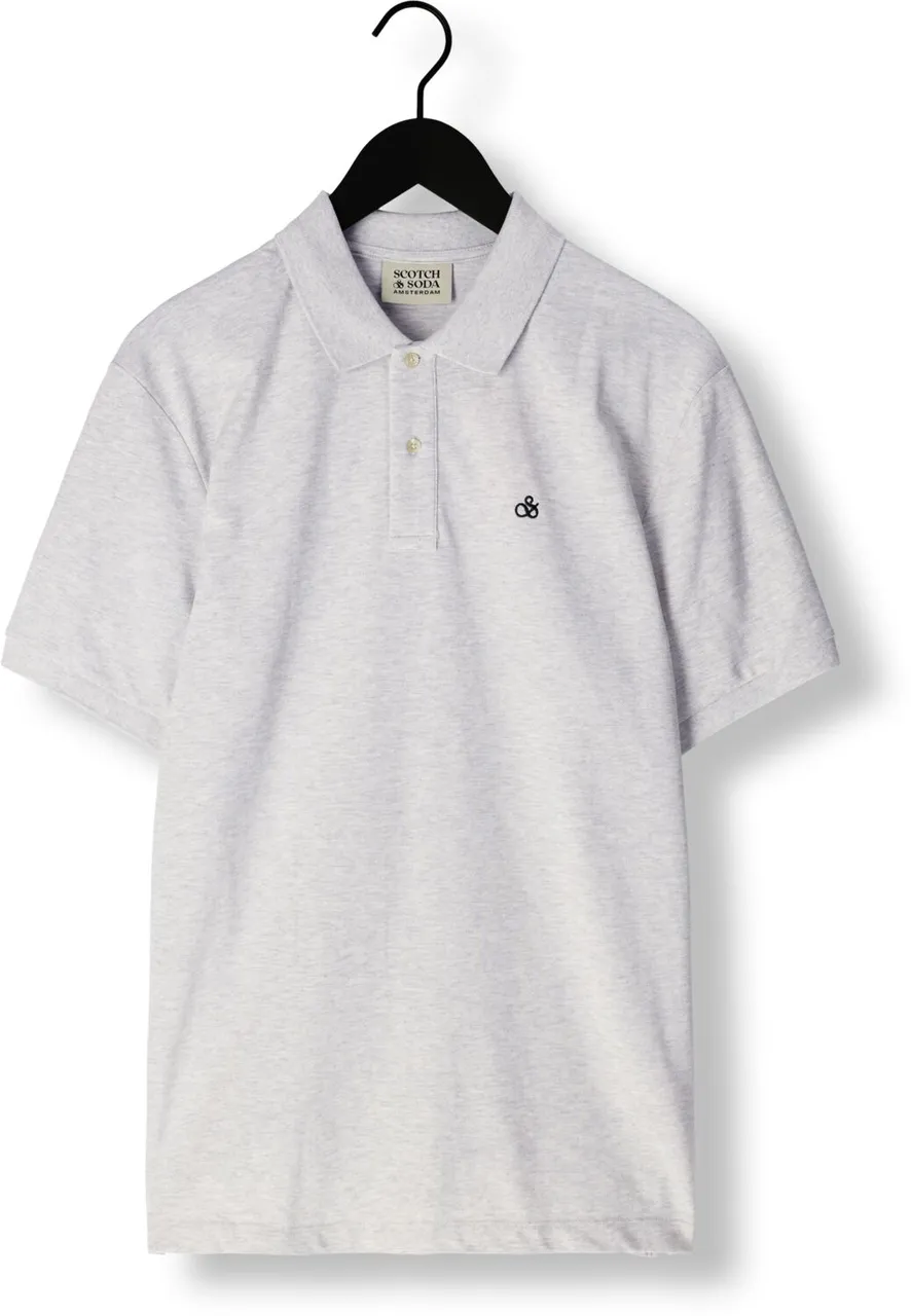 SCOTCH & SODA Heren Polo's & T-shirts Essentials - Cotton Pique Polo - Wit