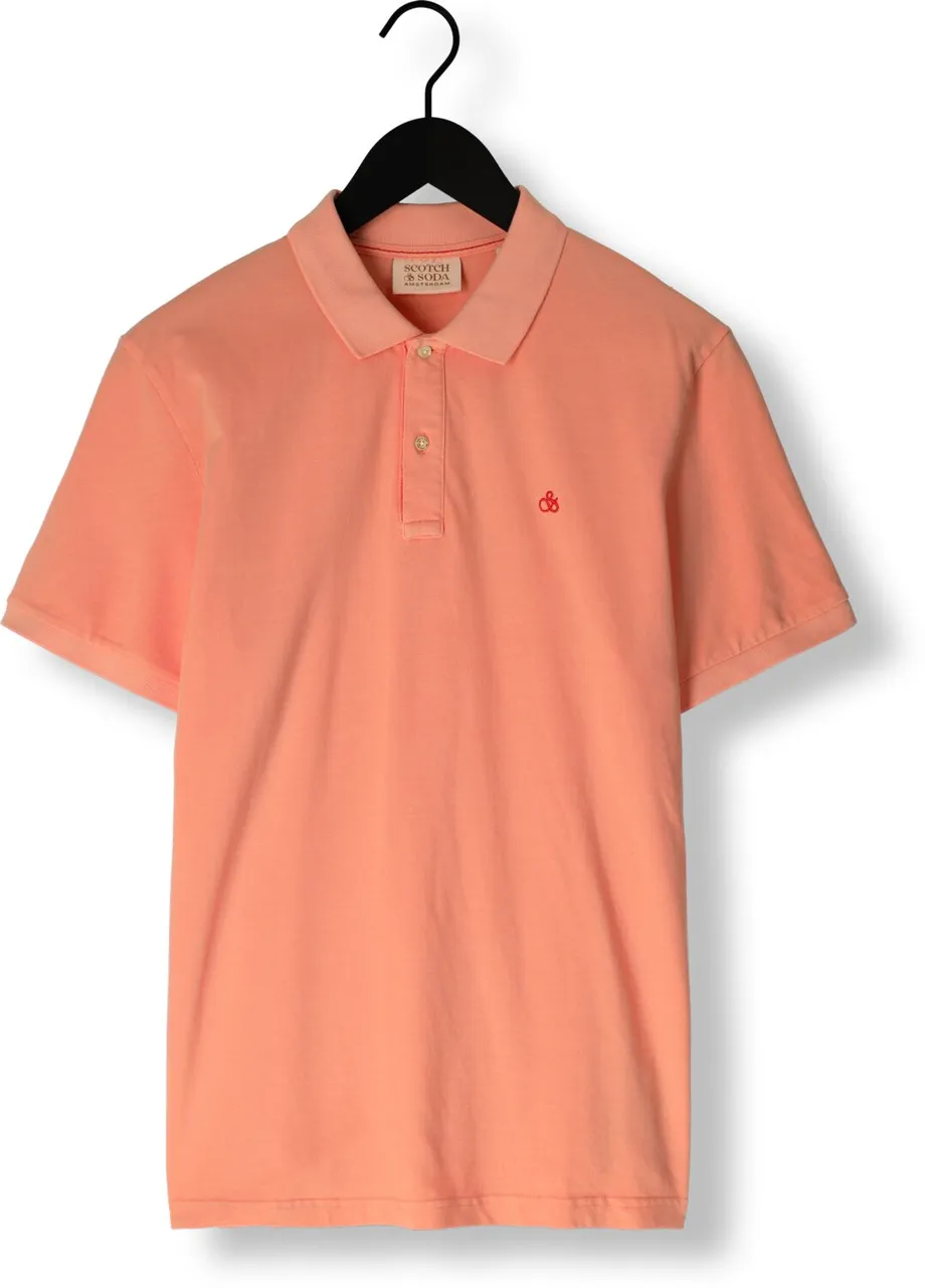 SCOTCH & SODA Heren Polo's & T-shirts Garment Dyed Organic Cotton Pique Polo - Perzik